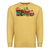 Antique Gold cowboy coffee cups Premium Sweatshirt - texasbilliewilder