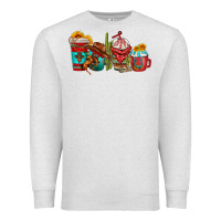 Oatmeal Heather cowboy coffee cups Premium Sweatshirt - texasbilliewilder