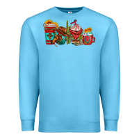Ocean Blue cowboy coffee cups Premium Sweatshirt - texasbilliewilder
