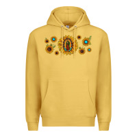 Antique Gold sunflower lady of guadalupe Premium Hoodie - JahusDesignShop