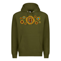 Army Green sunflower lady of guadalupe Premium Hoodie - JahusDesignShop
