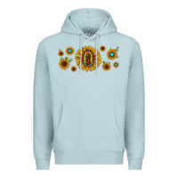 Blue Mist sunflower lady of guadalupe Premium Hoodie - JahusDesignShop