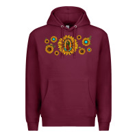 Burgundy sunflower lady of guadalupe Premium Hoodie - JahusDesignShop