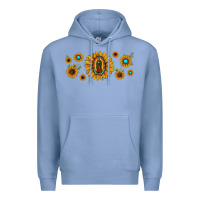 Colony Blue sunflower lady of guadalupe Premium Hoodie - JahusDesignShop
