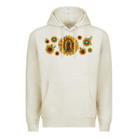Oatmeal Heather sunflower lady of guadalupe Premium Hoodie - JahusDesignShop