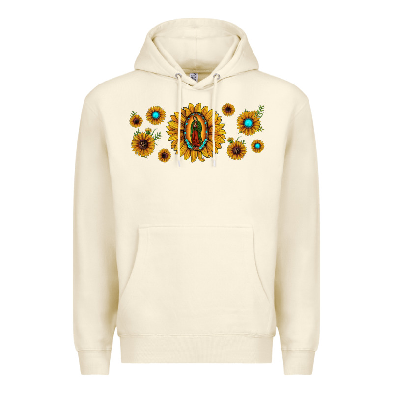 Sunflower Lady Of Guadalupe Premium Hoodie by JahusDesignShop | Teevron
