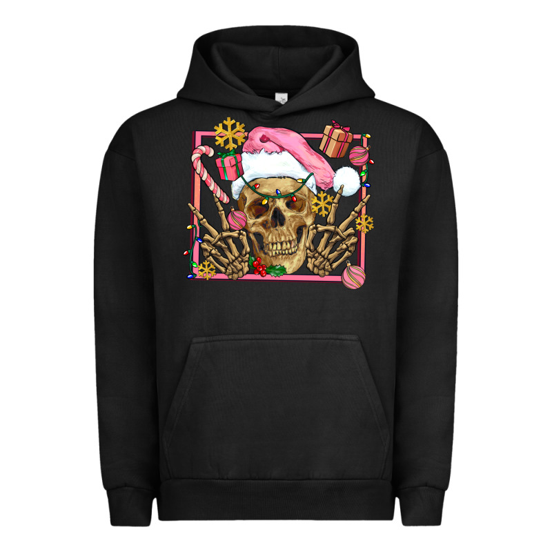 Pink Christmas Skeleton Urban Hoodie by AdoDesignShop | Teevron
