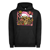 Pigment Black pink christmas skeleton Urban Hoodie - AdoDesignShop