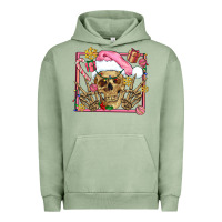 Pigment Oil Green pink christmas skeleton Urban Hoodie - AdoDesignShop