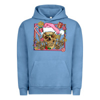 Pigment Pebble Blue pink christmas skeleton Urban Hoodie - AdoDesignShop