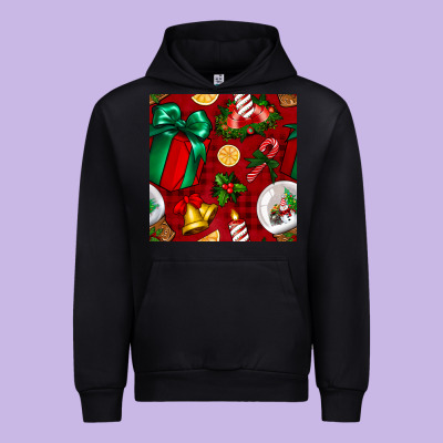 Christmas Snow Globe Seamless Pattern Urban Hoodie Designed By Bundleandbundleshop
