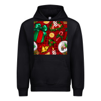 Black christmas snow globe seamless pattern Urban Hoodie - BundleAndBundleShop