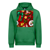 Emerald christmas snow globe seamless pattern Urban Hoodie - BundleAndBundleShop