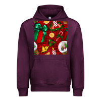Mauve Wine christmas snow globe seamless pattern Urban Hoodie - BundleAndBundleShop
