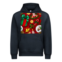 Navy christmas snow globe seamless pattern Urban Hoodie - BundleAndBundleShop