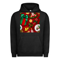 Pigment Black christmas snow globe seamless pattern Urban Hoodie - BundleAndBundleShop