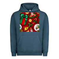 Pigment Midnight Navy christmas snow globe seamless pattern Urban Hoodie - BundleAndBundleShop