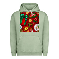 Pigment Oil Green christmas snow globe seamless pattern Urban Hoodie - BundleAndBundleShop