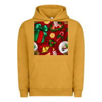 Pigment Peanut Butter christmas snow globe seamless pattern Urban Hoodie - BundleAndBundleShop