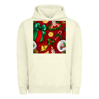 Pigment Pistachio christmas snow globe seamless pattern Urban Hoodie - BundleAndBundleShop