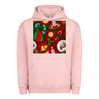 Pigment Salmon christmas snow globe seamless pattern Urban Hoodie - BundleAndBundleShop