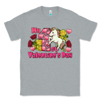 Heather Grey My first valentine's day unicorn Classic Tee - FaDigitalArtStudio