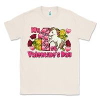 Natural My first valentine's day unicorn Classic Tee - FaDigitalArtStudio