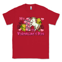 Red My first valentine's day unicorn Classic Tee - FaDigitalArtStudio