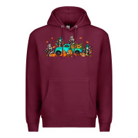 Burgundy fall cactus pumpkin truck Premium Hoodie - JahusDesignShop