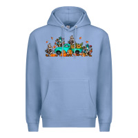 Colony Blue fall cactus pumpkin truck Premium Hoodie - JahusDesignShop