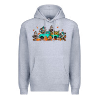 Heather Grey fall cactus pumpkin truck Premium Hoodie - JahusDesignShop
