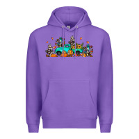 Purple fall cactus pumpkin truck Premium Hoodie - JahusDesignShop