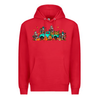 Red fall cactus pumpkin truck Premium Hoodie - JahusDesignShop
