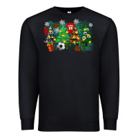 Black christmas trees with tennis Premium Sweatshirt - Zillion Design Studio