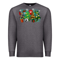 Charcoal Heather christmas trees with tennis Premium Sweatshirt - Zillion Design Studio