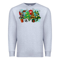 Heather Grey christmas trees with tennis Premium Sweatshirt - Zillion Design Studio