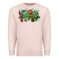 Pale Pink christmas trees with tennis Premium Sweatshirt - Zillion Design Studio
