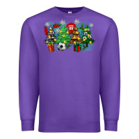 Purple christmas trees with tennis Premium Sweatshirt - Zillion Design Studio