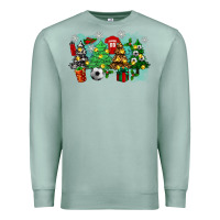 Seafoam christmas trees with tennis Premium Sweatshirt - Zillion Design Studio