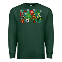 Sports Green christmas trees with tennis Premium Sweatshirt - Zillion Design Studio