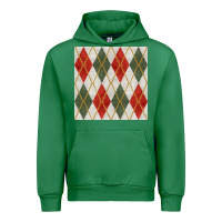 Emerald christmas diamond plaid seamless pattern Urban Hoodie - BundleAndBundleShop
