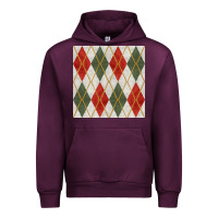 Mauve Wine christmas diamond plaid seamless pattern Urban Hoodie - BundleAndBundleShop