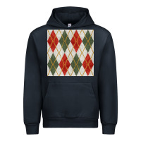 Navy christmas diamond plaid seamless pattern Urban Hoodie - BundleAndBundleShop