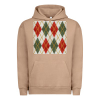 Pigment Burro christmas diamond plaid seamless pattern Urban Hoodie - BundleAndBundleShop