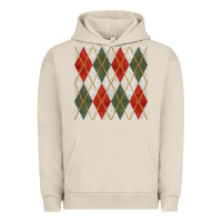 Pigment French Oak christmas diamond plaid seamless pattern Urban Hoodie - BundleAndBundleShop