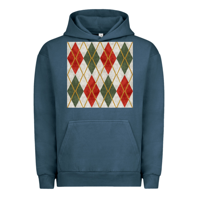 Christmas Diamond Plaid Seamless Pattern Urban Hoodie by BundleAndBundleShop | Teevron