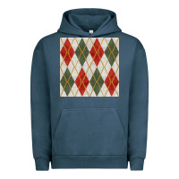 Pigment Midnight Navy christmas diamond plaid seamless pattern Urban Hoodie - BundleAndBundleShop