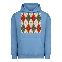 Pigment Pebble Blue christmas diamond plaid seamless pattern Urban Hoodie - BundleAndBundleShop