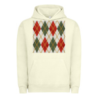 Pigment Pistachio christmas diamond plaid seamless pattern Urban Hoodie - BundleAndBundleShop