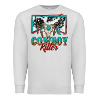 Dove Grey cowboy killer Premium Sweatshirt - texasbilliewilder